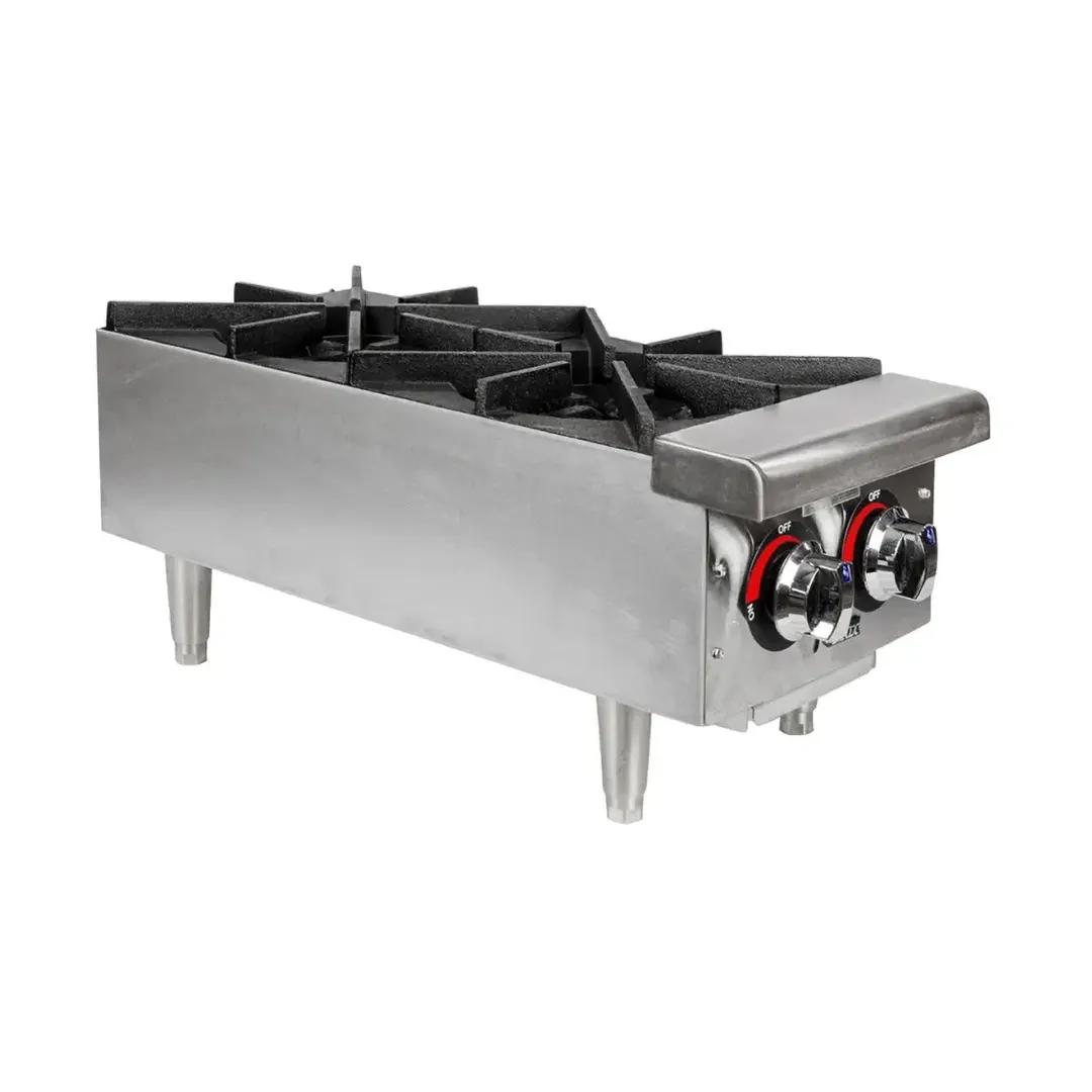 Star 602HF Star-Max 12" Countertop Gas Hotplate with (2) Burners & Manual Controls, 50.000 BTU