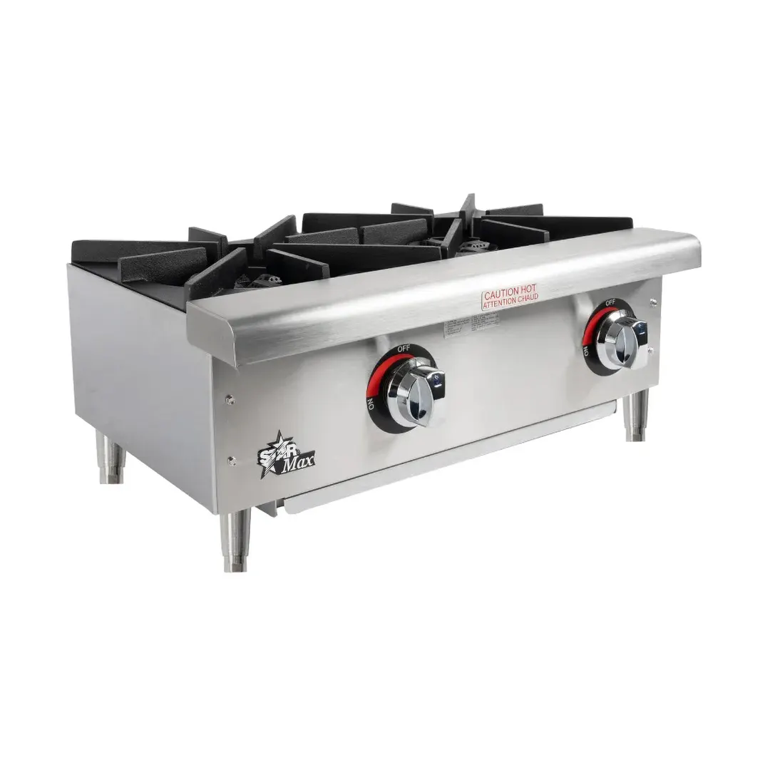 Star 602HWF Star-Max 24" Countertop Gas Hotplate with (2) Burners & Manual Controls, 50.000 BTU