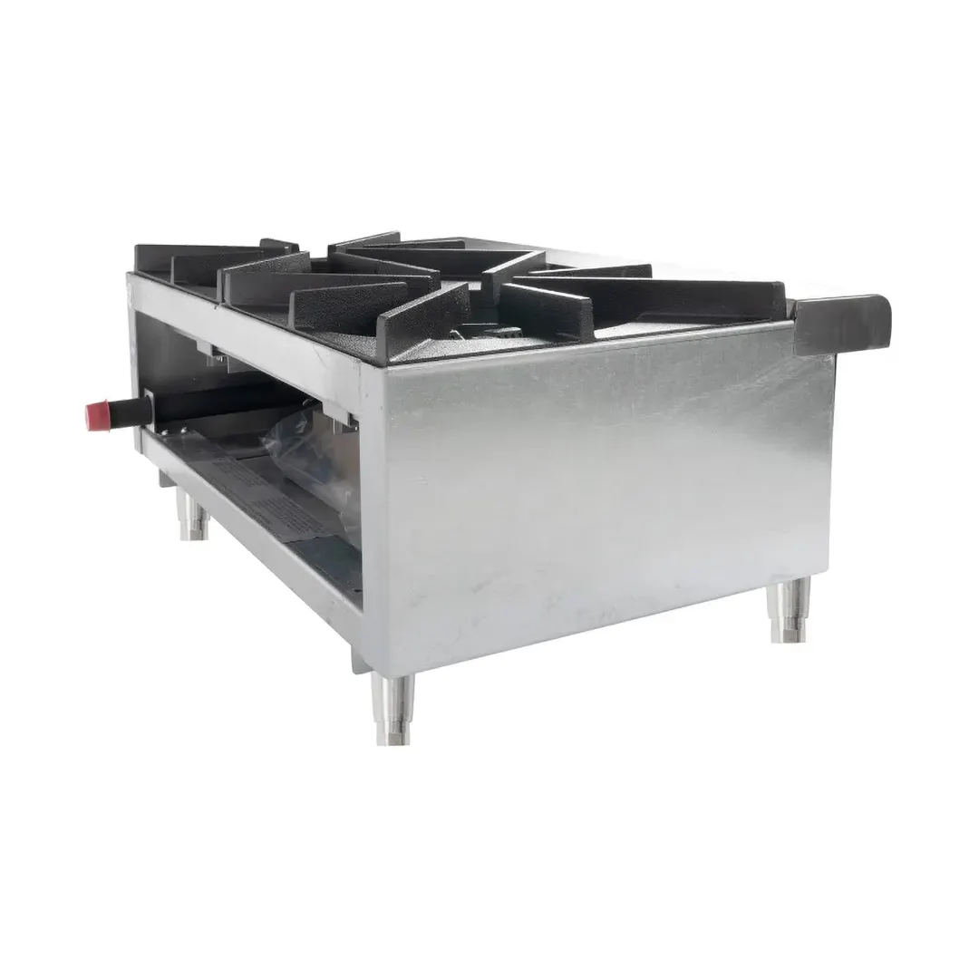 Star 602HWF Star-Max 24" Countertop Gas Hotplate with (2) Burners & Manual Controls, 50.000 BTU