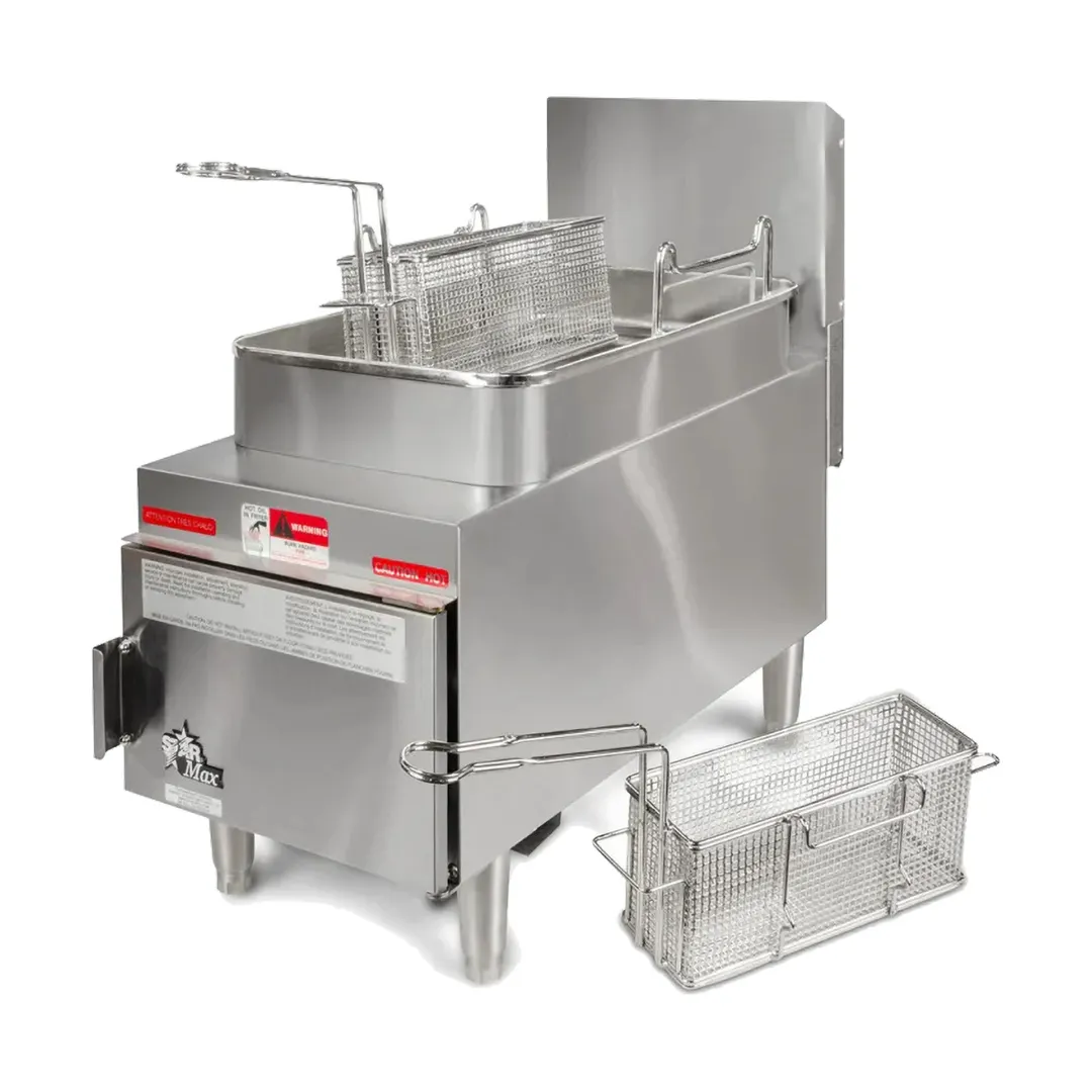 Star 615FF Star-Max Full Pot Countertop Gas Fryer w/ 15 lbs, Capacity, Twin Baskets, Natural Gas