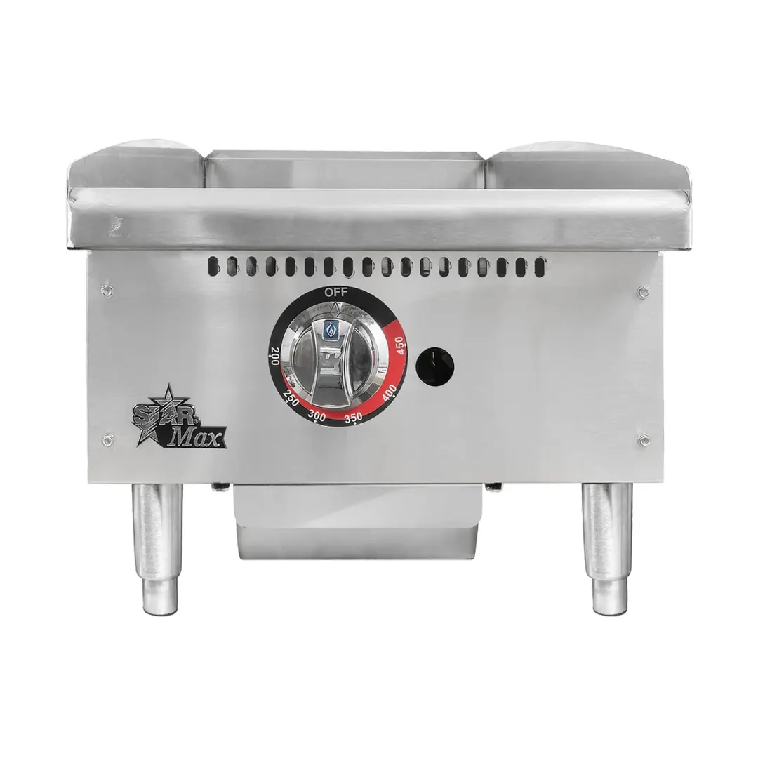 Star 615TF 15" Star-Max Countertop Thermostatic Gas Griddle, 1" Steel Plate - 28.300 BTU