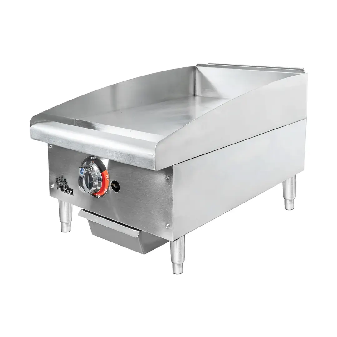 Star 615TF 15" Star-Max Countertop Thermostatic Gas Griddle, 1" Steel Plate - 28.300 BTU