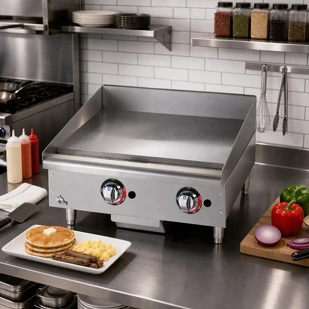 Star 624MF 24" Star-Max® Countertop Manual Gas Griddle, 1" Steel Plate - 56.600 BTU