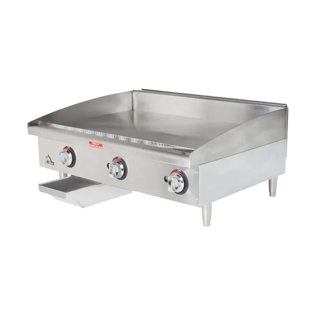 Star 636MF 36" Star-Max Countertop Manual Gas Griddle, 1" Steel Plate - 84.900 BTU