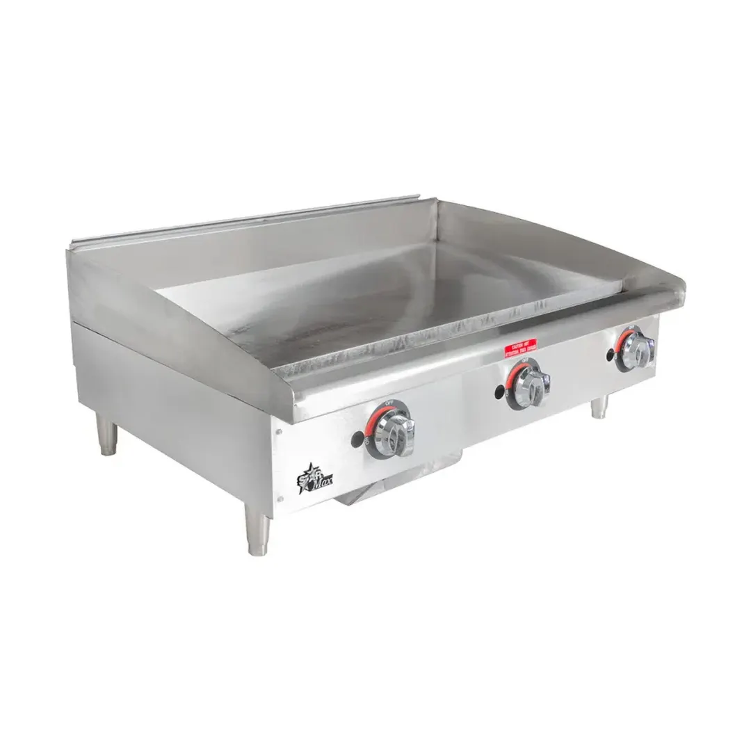 Star 636MF 36" Star-Max Countertop Manual Gas Griddle, 1" Steel Plate - 84.900 BTU