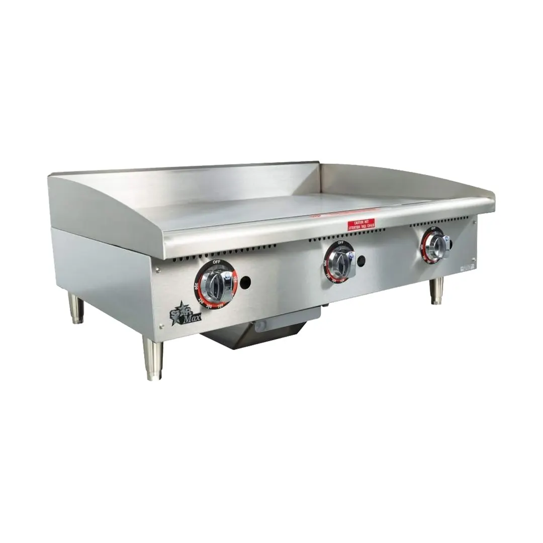 Star 636TSPF 36" Countertop Gas Griddle with Snap-Action Thermostat, 1" Steel Plate - 84.900 BTU
