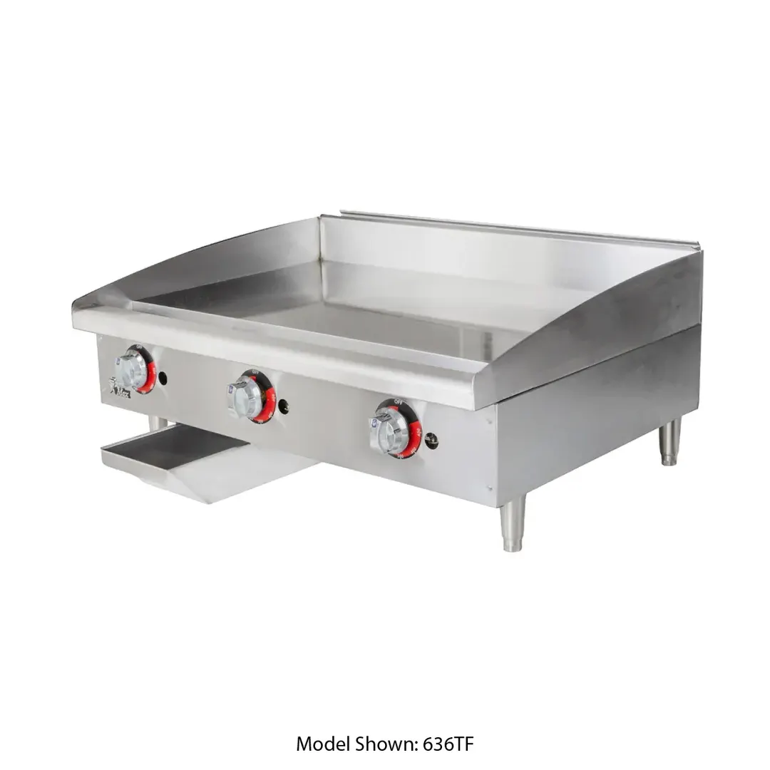 Star 636TSPF 36" Countertop Gas Griddle with Snap-Action Thermostat, 1" Steel Plate - 84.900 BTU
