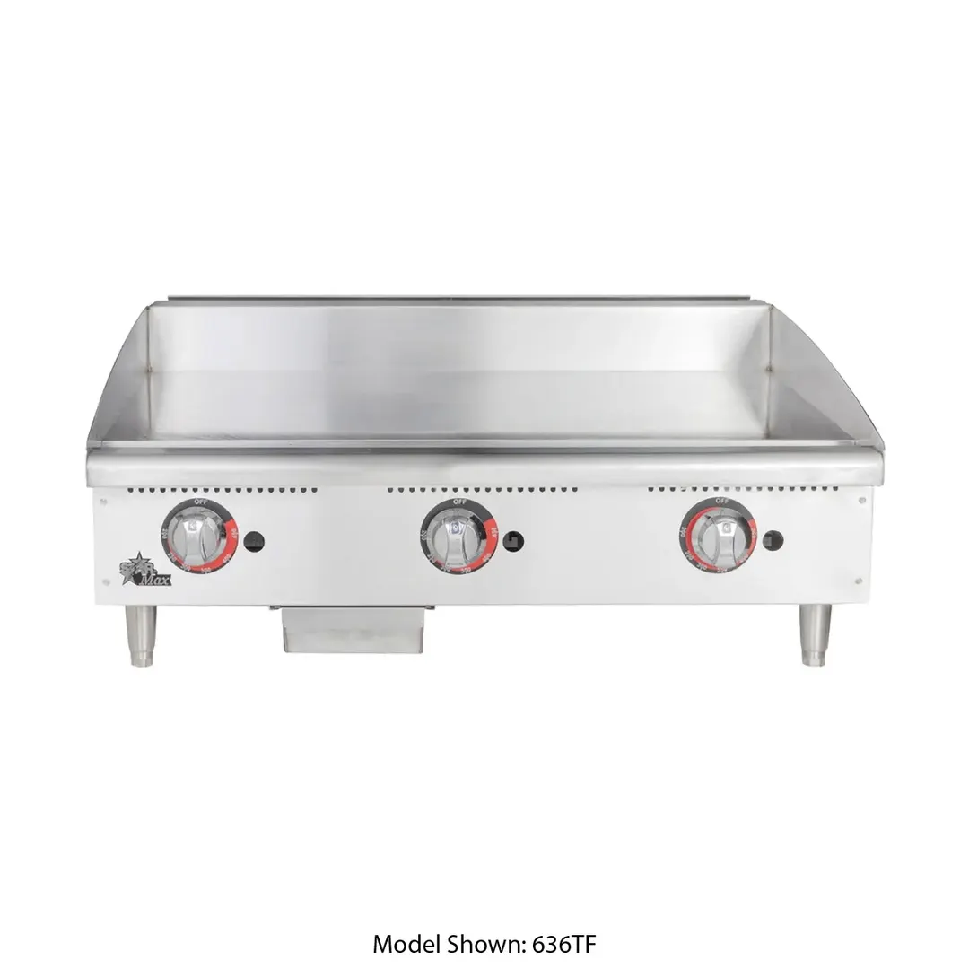 Star 636TSPF 36" Countertop Gas Griddle with Snap-Action Thermostat, 1" Steel Plate - 84.900 BTU