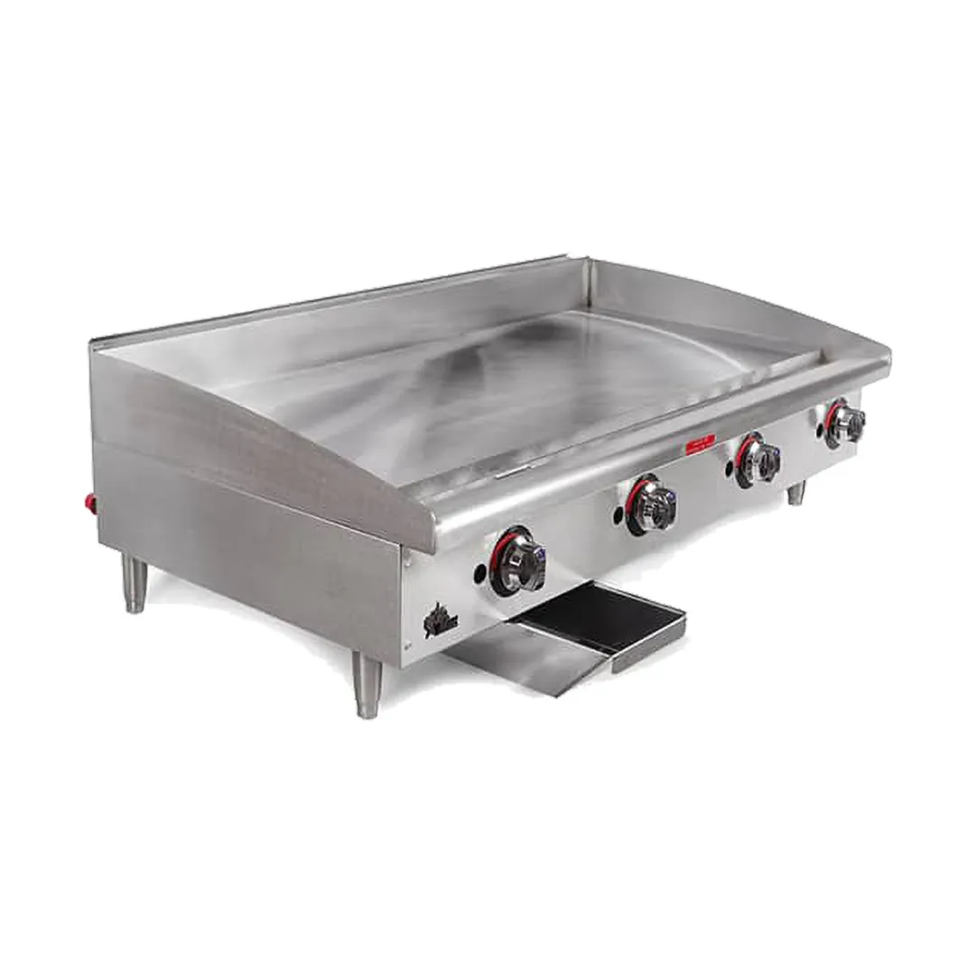 Star 648TCHSF 48" Countertop Thermostatic Gas Griddle, 1" Chrome Plate - 113.200 BTU