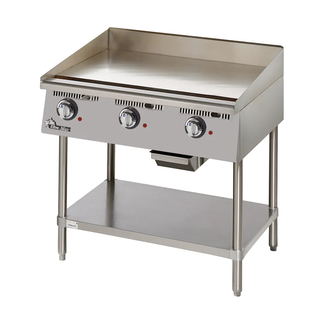 Star 736TA 36" Countertop Electric Griddle with Steel Plate & Thermostatic Controls, 36" x 24"
