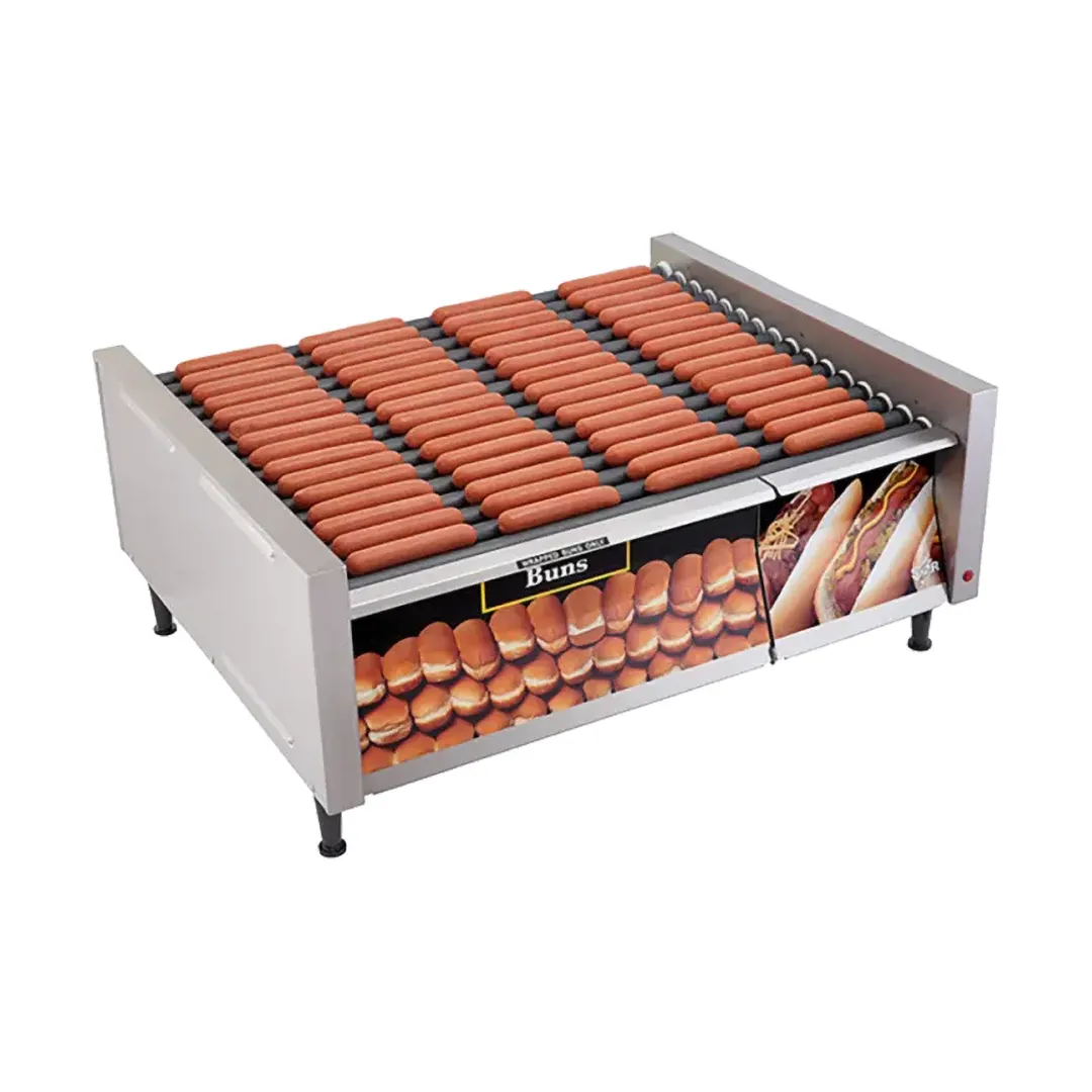 Star 75SCBD Grill-Max® Hot Dog Grill, 75 Hot Dogs & 48 Buns, Duratec Rollers, Analog Control