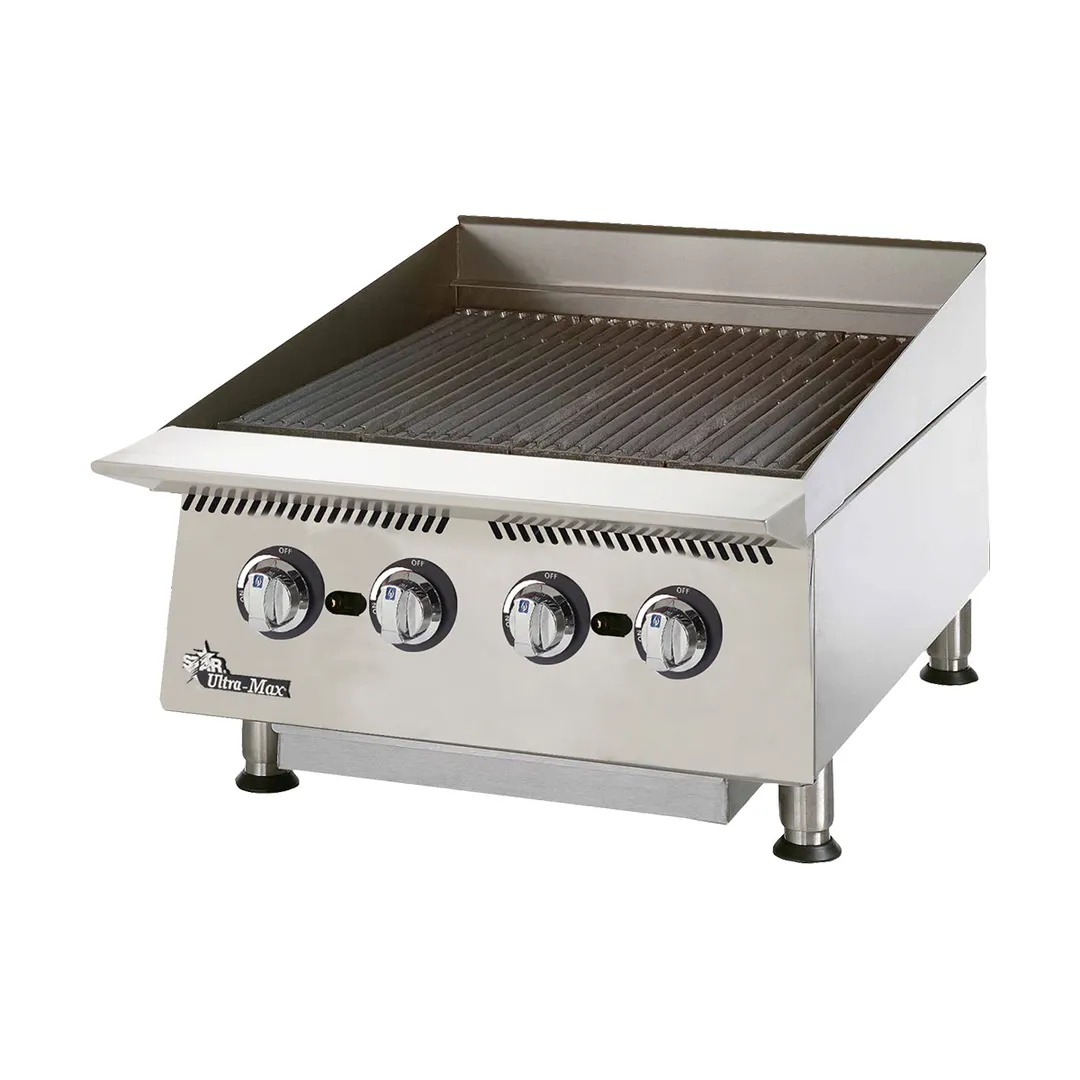 Star 8124RCBB Ultra-Max® 24" Countertop Gas Radiant Charbroiler with (4) Burners, 80.000 BTU