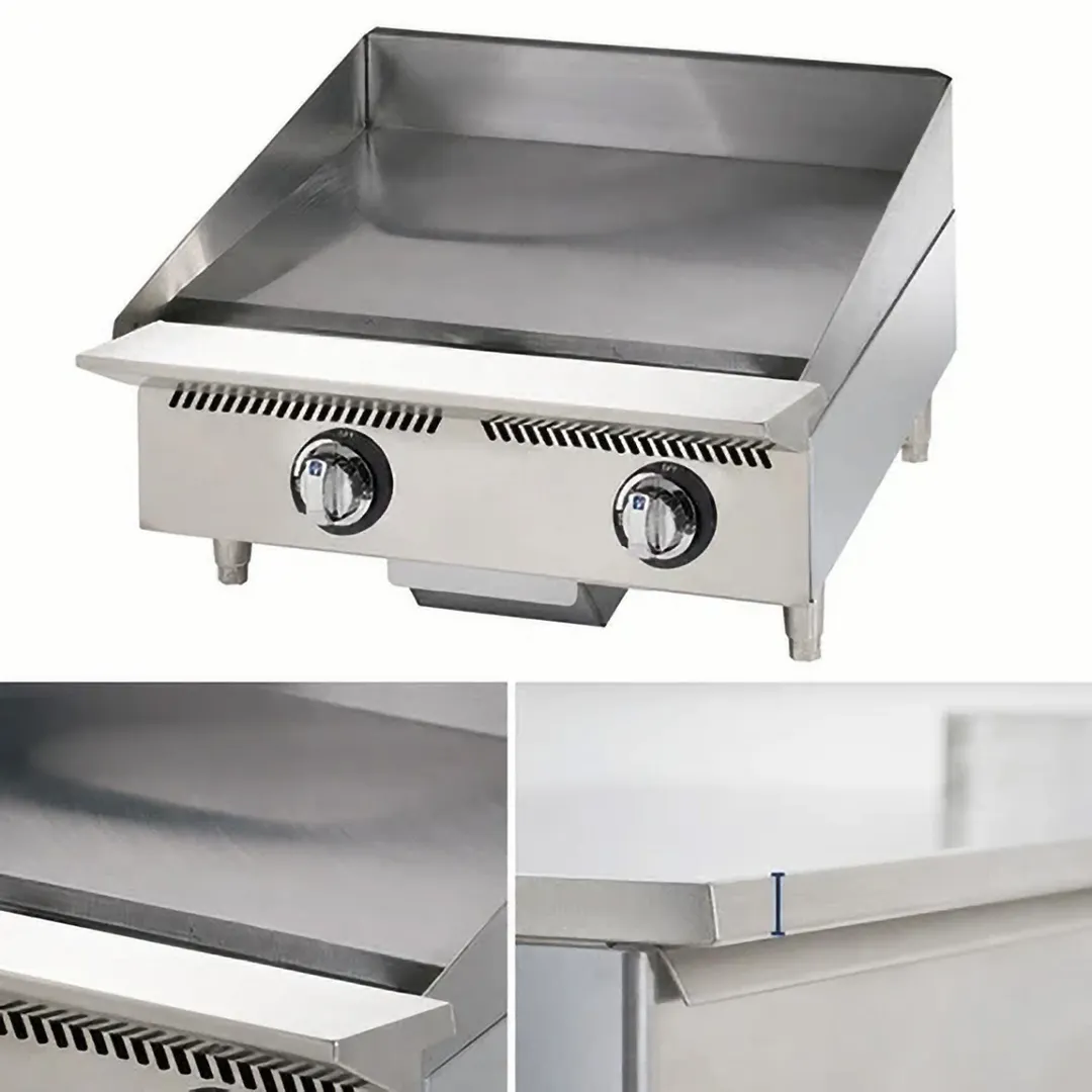 Star 824MA Countertop Manual Gas Griddle with 1" Steel Plate - 24" x 24" Deep - 60.000 BTU
