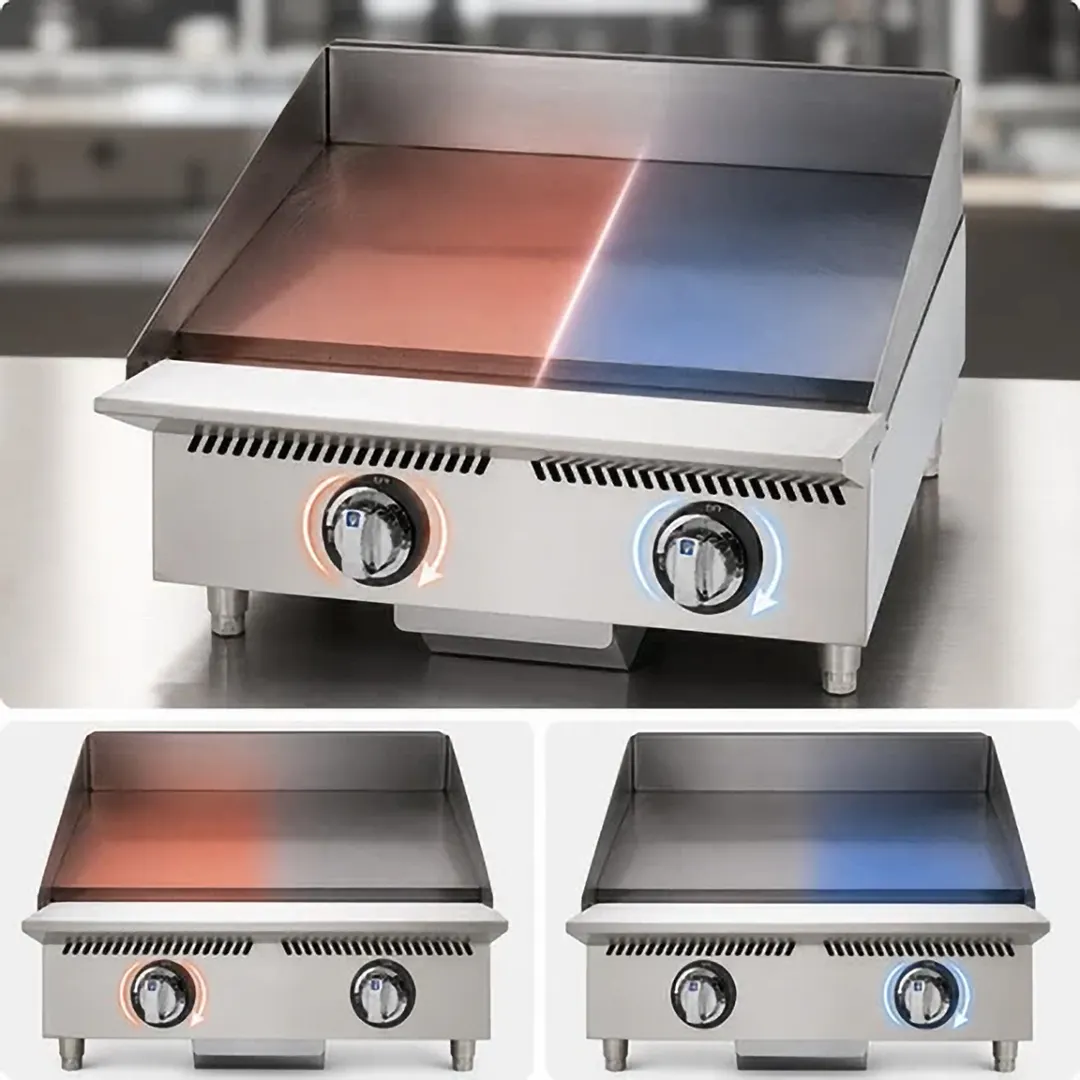 Star 824MA Countertop Manual Gas Griddle with 1" Steel Plate - 24" x 24" Deep - 60.000 BTU