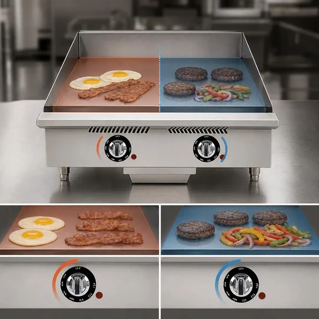 Star 824TA 24" Countertop Gas Griddle with Snap-Action Thermostat, 1" Steel Plate - 60.000 BTU