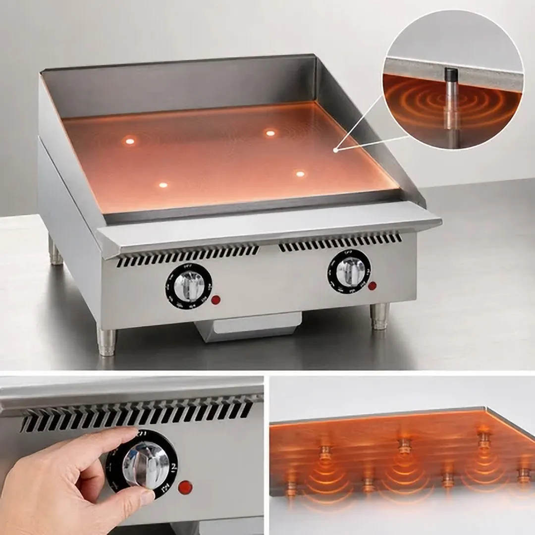 Star 824TA 24" Countertop Gas Griddle with Snap-Action Thermostat, 1" Steel Plate - 60.000 BTU