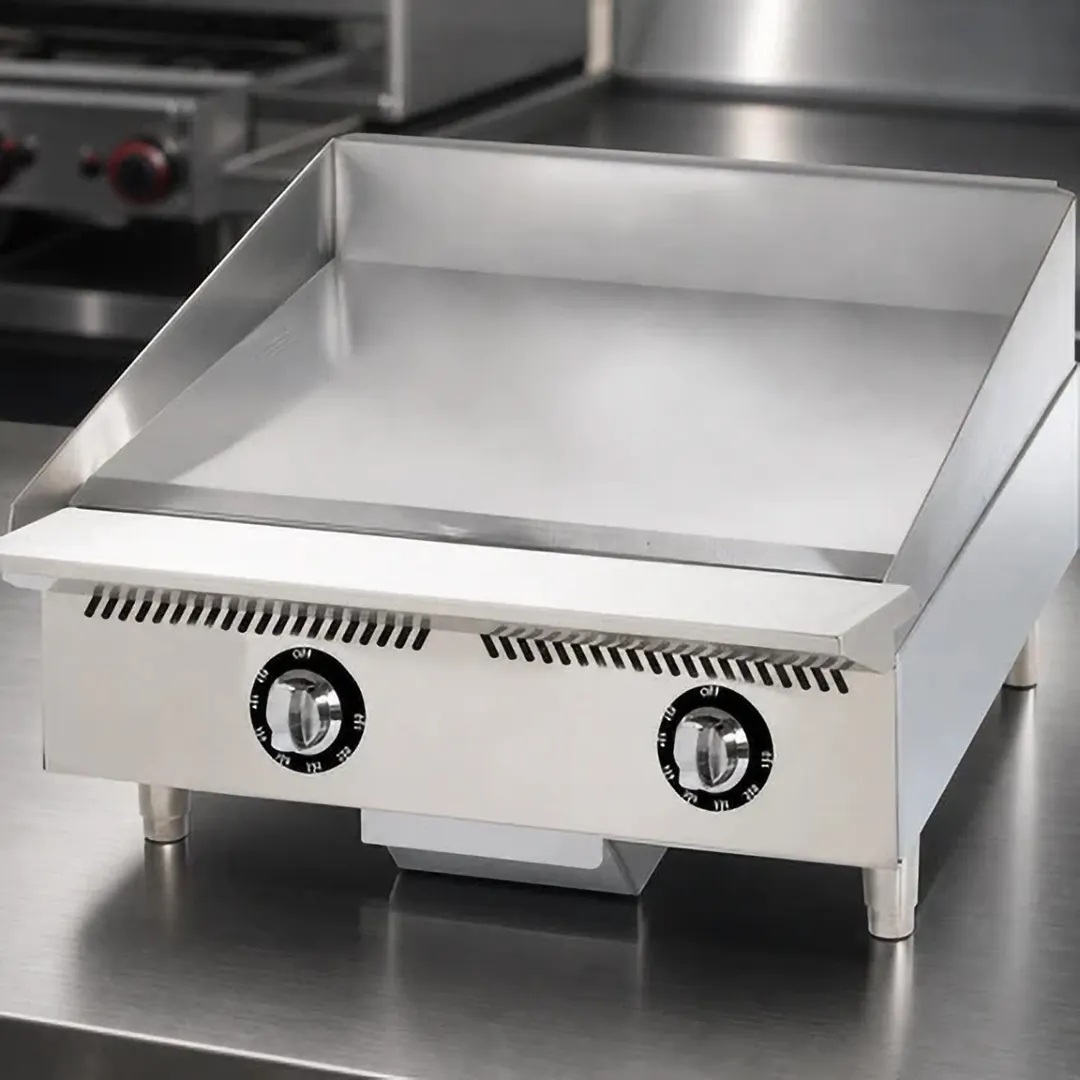 Star 824TCHSA 24" Countertop Gas Griddle with Snap-Action Thermostat, 1" Chrome Plate - 60.000 BTU