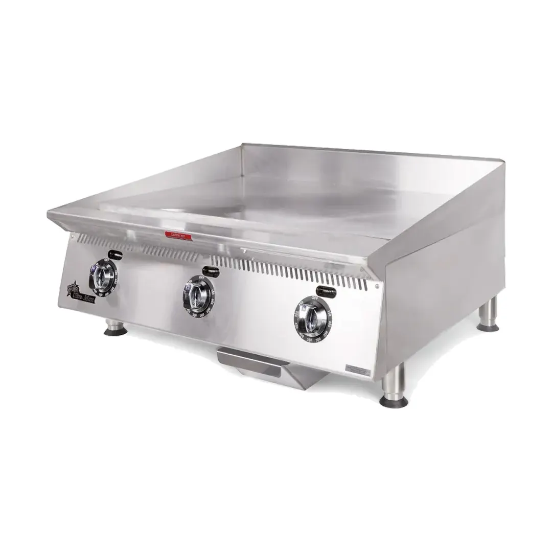 Star 836TA 36" Countertop Gas Griddle with Snap-Action Thermostat, 1" Steel Plate - 90.000 BTU