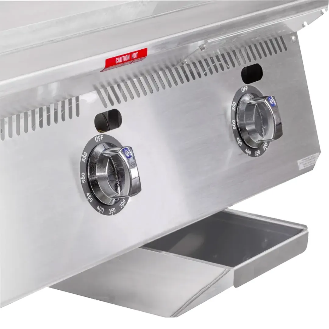 Star 836TA 36" Countertop Gas Griddle with Snap-Action Thermostat, 1" Steel Plate - 90.000 BTU