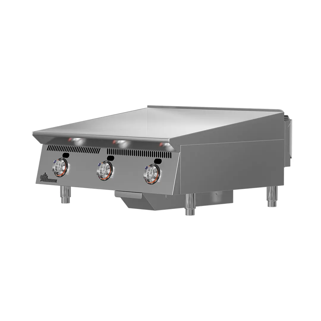 Star 836TA 36" Countertop Gas Griddle with Snap-Action Thermostat, 1" Steel Plate - 90.000 BTU