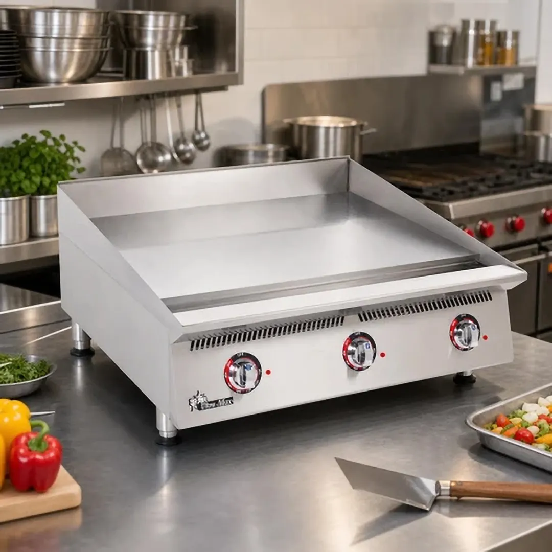 Star 836TCHSA 36" Countertop Gas Griddle with Snap-Action Thermostat, 1" Chrome Plate - 90.000 BTU