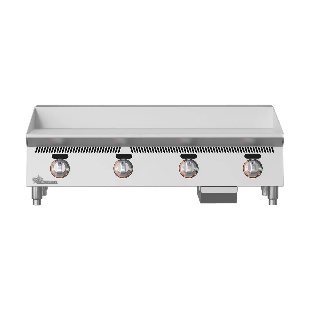 Star 848TA 48" Countertop Gas Griddle with Snap-Action Thermostat, 1" Steel Plate - 120.000 BTU
