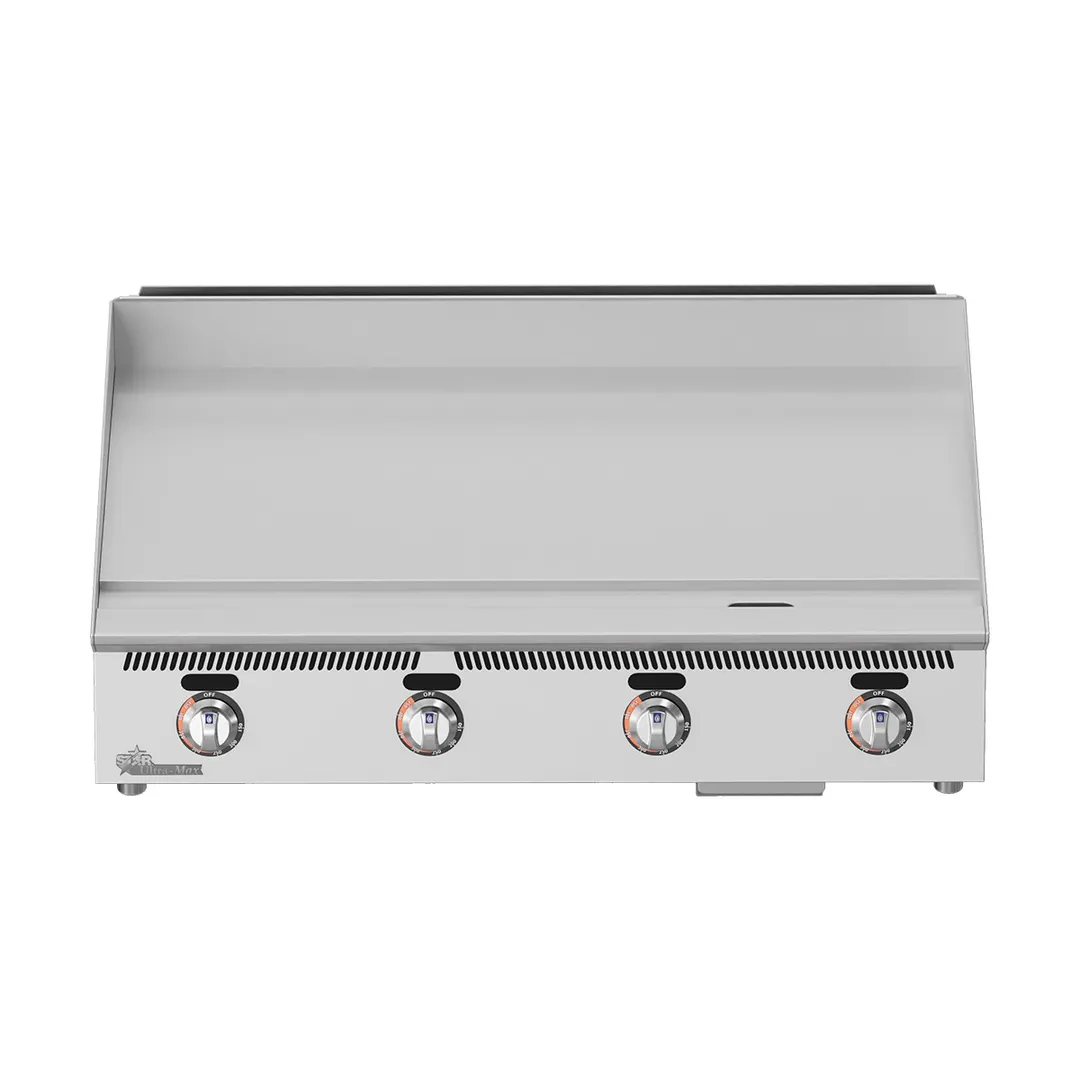 Star 848TA 48" Countertop Gas Griddle with Snap-Action Thermostat, 1" Steel Plate - 120.000 BTU