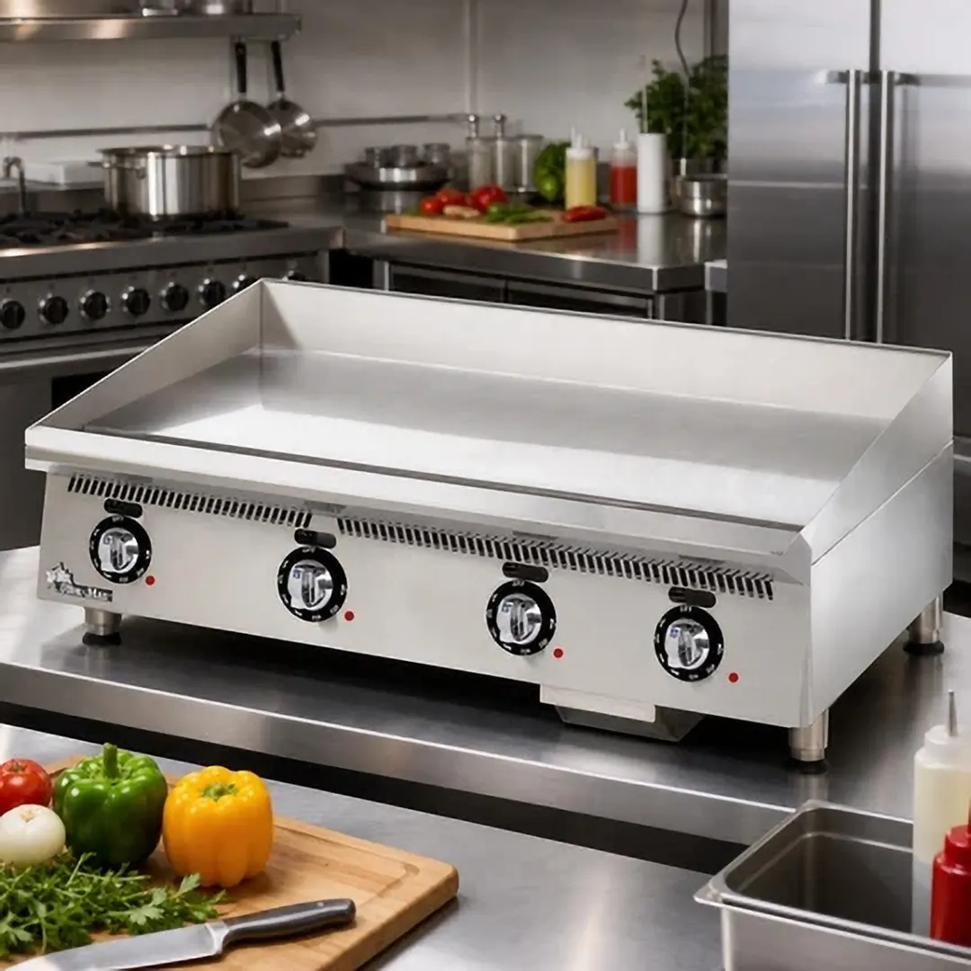 Star 848TCHSA 48" Countertop Gas Griddle with Snap-Action Thermostat, 1" Chrome Plate - 120.000 BTU