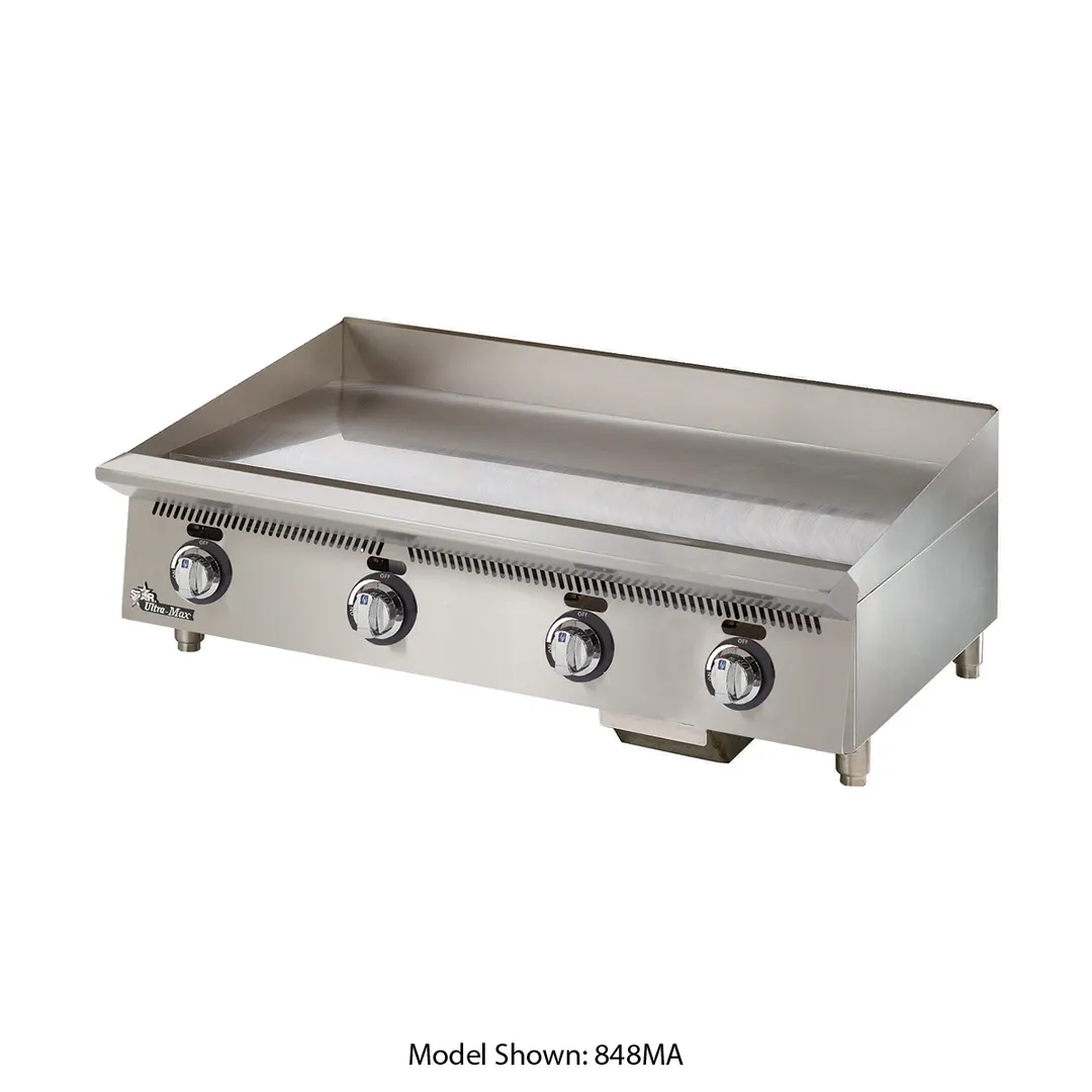 Star 860MA 60" Ultra-Max® Countertop Manual Gas Griddle, 1" Steel Plate - 150.000 BTU