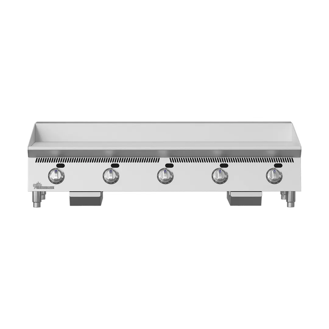 Star 860TA 60" Countertop Gas Griddle with Snap-Action Thermostat, 1" Steel Plate - 150.000 BTU
