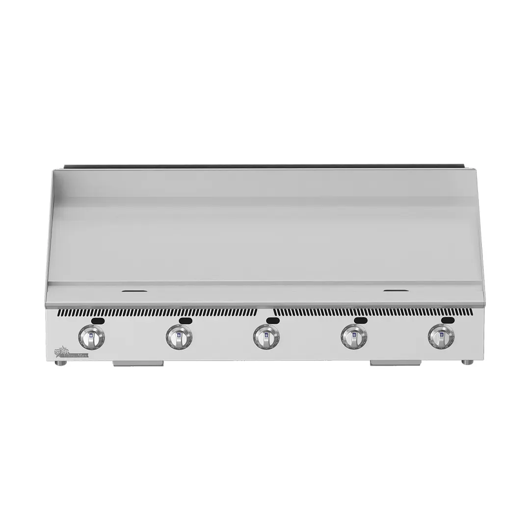 Star 860TA 60" Countertop Gas Griddle with Snap-Action Thermostat, 1" Steel Plate - 150.000 BTU