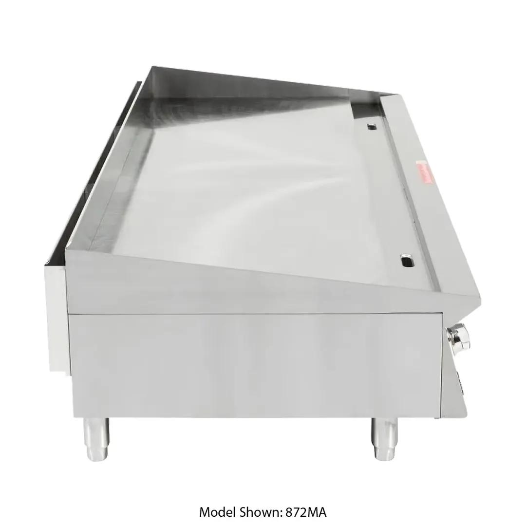 Star 872TCHSA 72" Countertop Gas Griddle with Snap-Action Thermostat, 1" Chrome Plate - 180.000 BTU