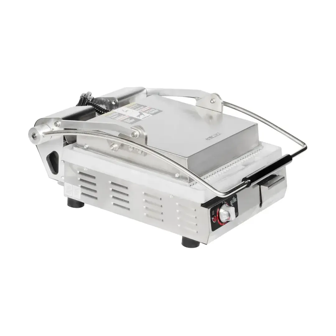 Star PGT14 Single Panini Sandwich Grill with Aluminum Grooved Plates, Manual Controls