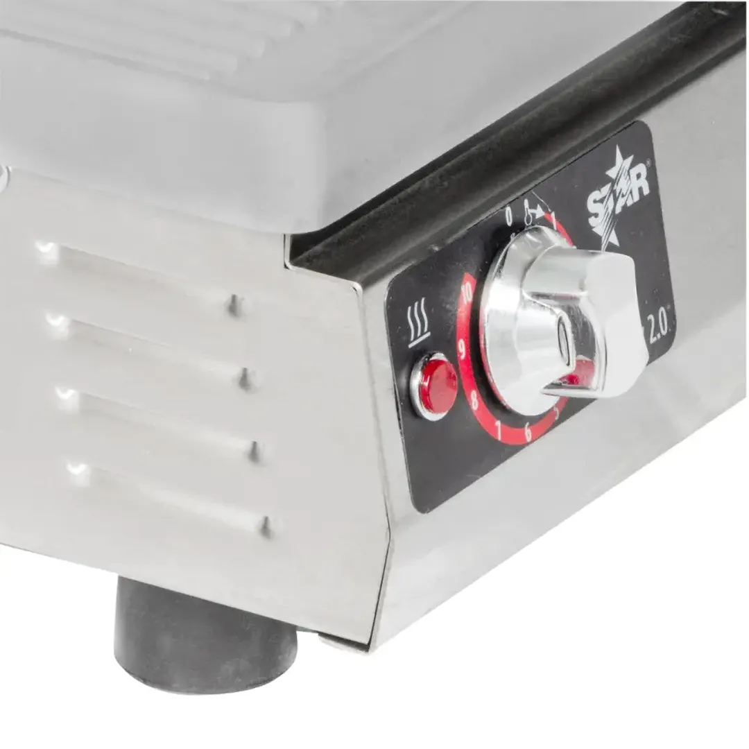 Star PGT14 Single Panini Sandwich Grill with Aluminum Grooved Plates, Manual Controls