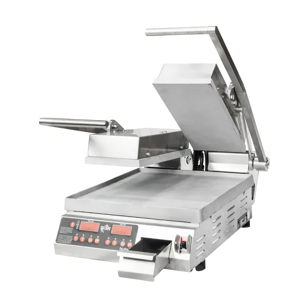 Star PST14D Pro Max 2.0 Commercial Panini Press w/ Dual Aluminum Smooth Plates, Electronic Controls