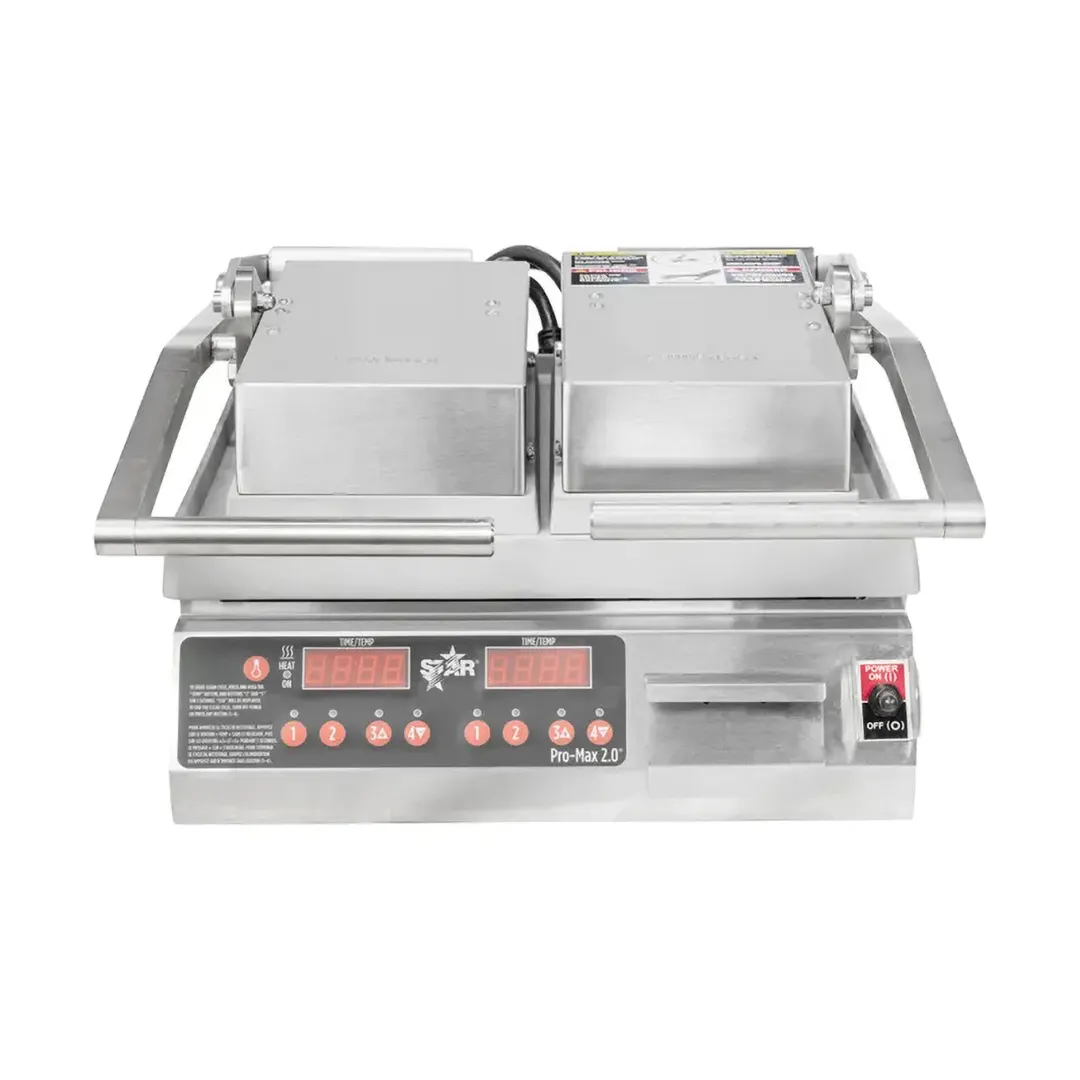 Star PST14D Pro Max 2.0 Commercial Panini Press w/ Dual Aluminum Smooth Plates, Electronic Controls