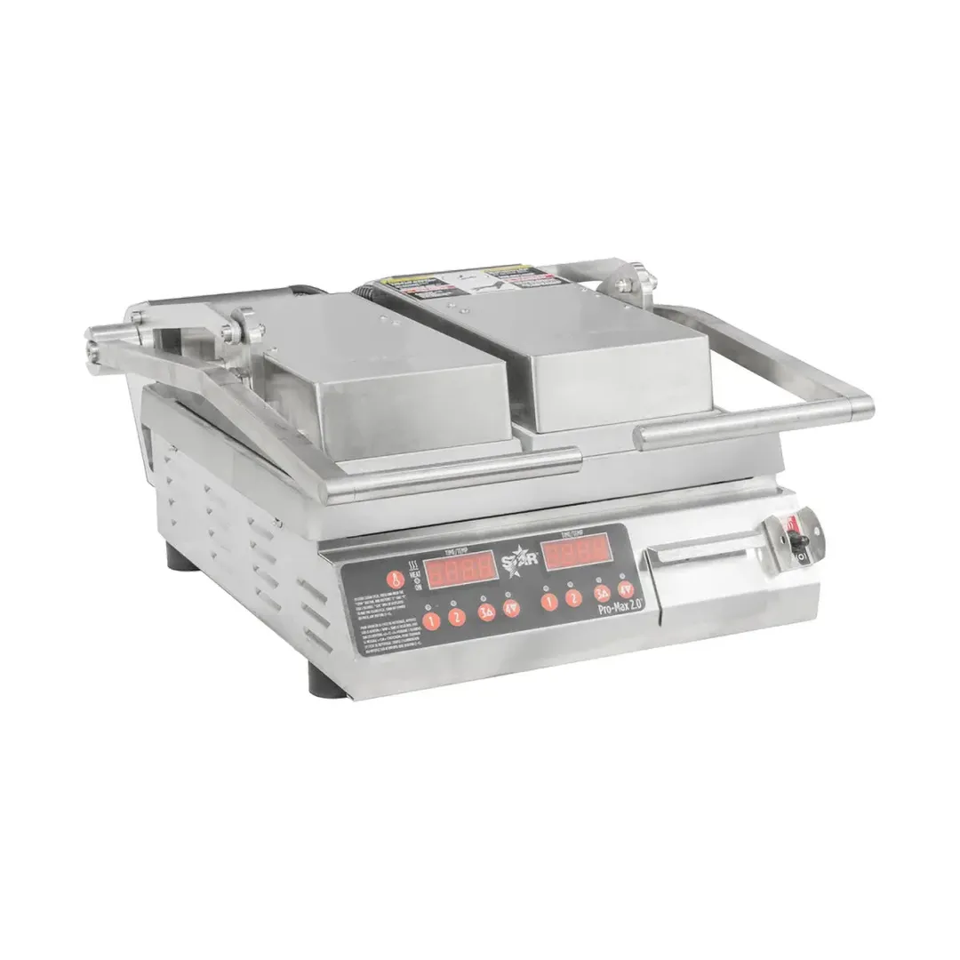 Star PST14D Pro Max 2.0 Commercial Panini Press w/ Dual Aluminum Smooth Plates, Electronic Controls