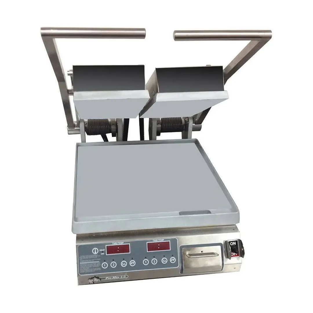 Star PST14D Pro Max 2.0 Commercial Panini Press w/ Dual Aluminum Smooth Plates, Electronic Controls
