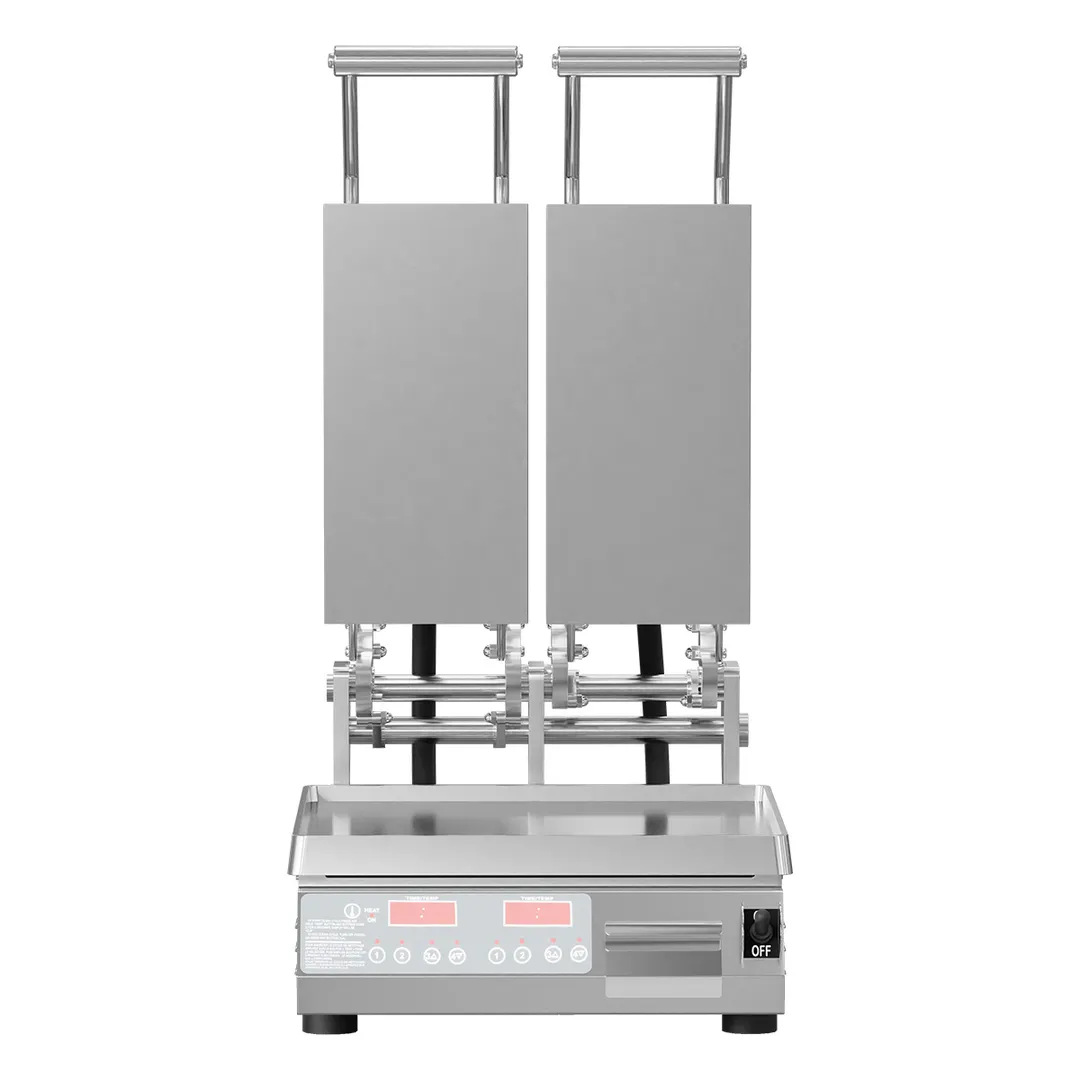 Star PST14D Pro Max 2.0 Commercial Panini Press w/ Dual Aluminum Smooth Plates, Electronic Controls