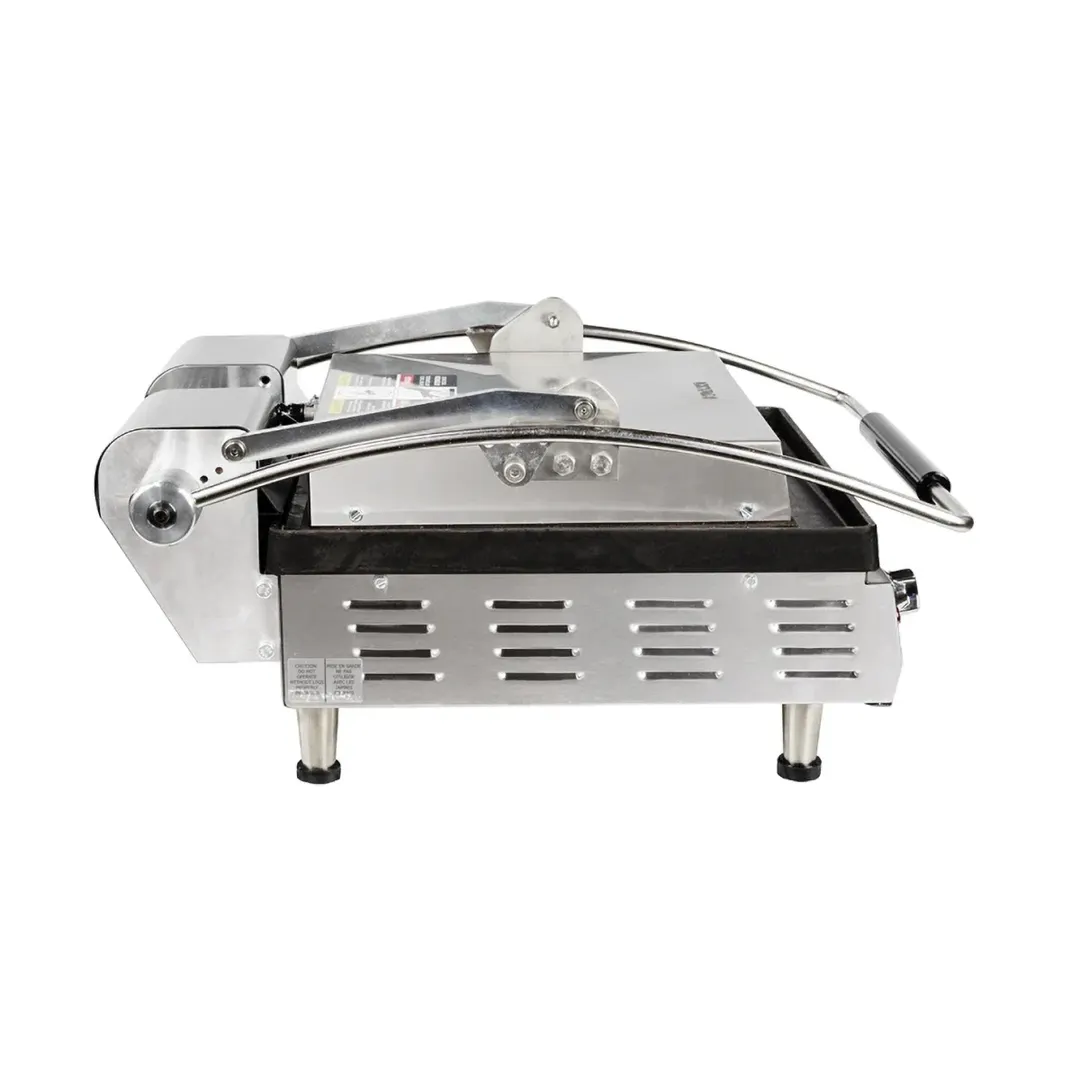Star PST14I Single Cast Iron Panini Press Grill with Smooth Plates, Manual Controls