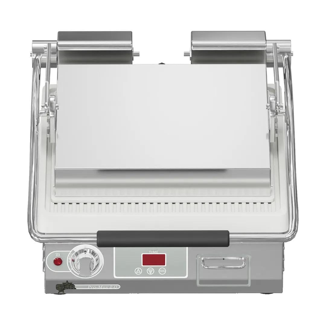 Star PST14IGT Single Cast Iron Sandwich Press Grill with Grooved & Smooth Plates, Manual Controls