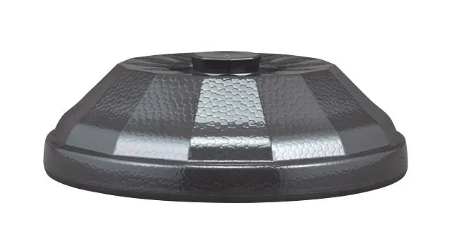 Cambro MDSLSD9485 - Laguna Collection Dome Cover, Fits 9" Plate, 10-1/4" Ø x 3-1/4" H, Gray Polypropylene, Insulated, Stackable, Smoked Metal Finish