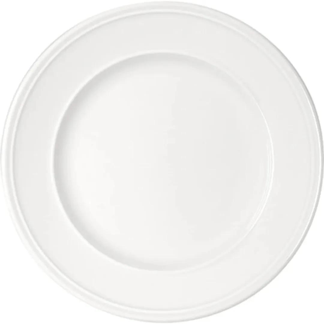 Libbey 628181612000000 Bauscher Round China Plate, 6‑3/8" Diameter Porcelain Steep Rim - Case
