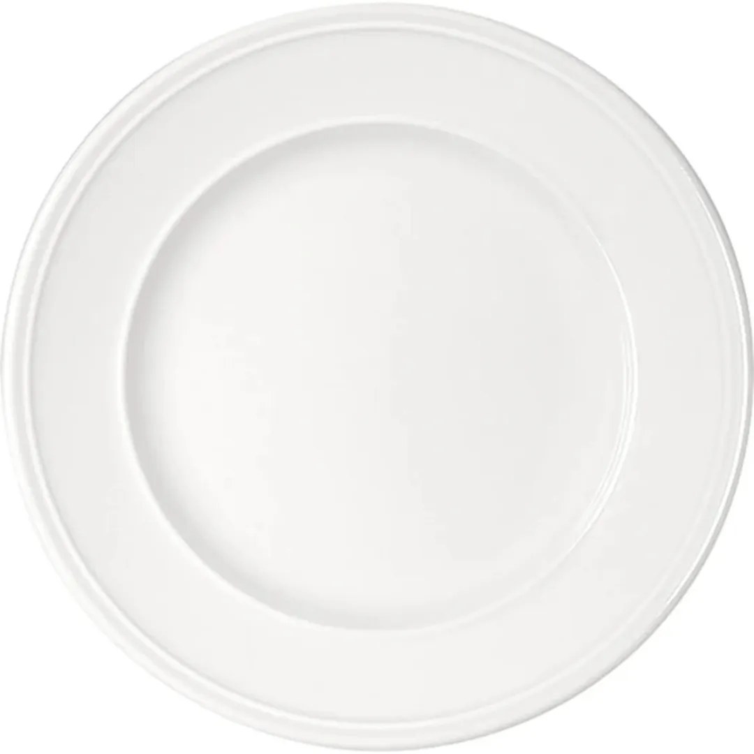Libbey 628182612000000 Bauscher Round China Plate, 10‑3/8" Diameter Porcelain, Steep Rim - Case