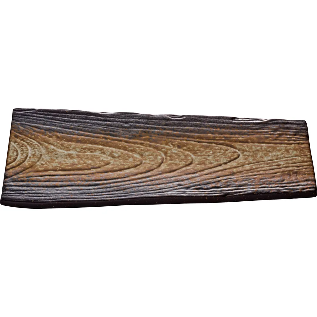 Libbey 701213691000565 Terra Rectangular China Platter, 14" x 6" Stoneware - 1/Case