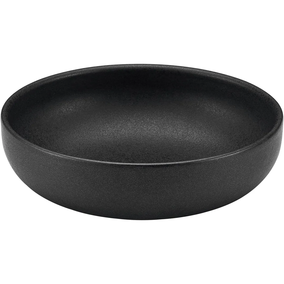 Libbey 701311691000309 Elements Bowl, 20.3 Oz (6" Dia.) Round Black Stoneware, General Use - 1/Case