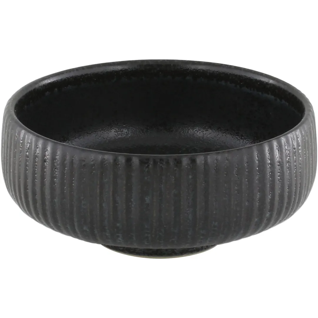 Playground 701316291021090 Nara Black Stoneware Bowl, 4" , 11 Oz Capacity, Round, Use - Case