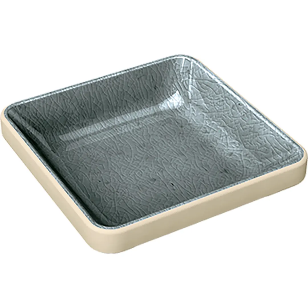 Playground 701320991016151 - Square Stoneware Nara Bowl, 2.7 Oz, 3-1/2" W x 3-1/2" D, Stackable, Case Pack