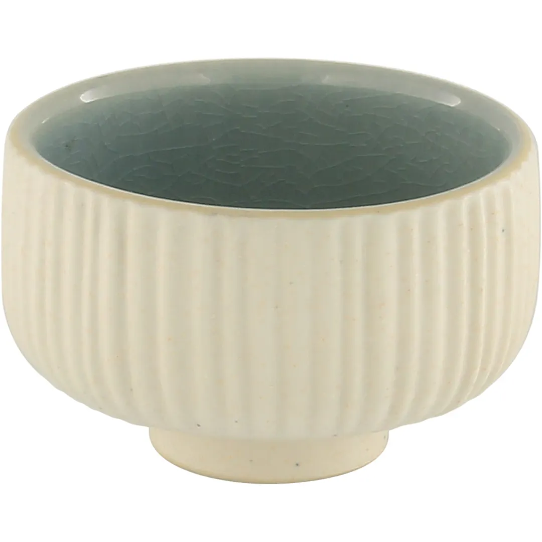 Playground 701355891016151 Nara Round Stoneware Bowl, 4 oz (3" Diameter), Grey - 1/Case