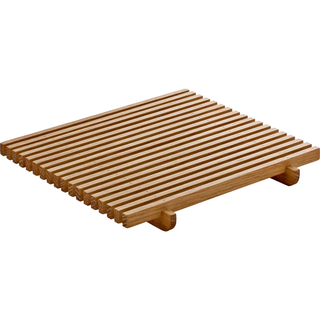 Playground 741880391000000 Display Riser 7-1/8" x 7-1/8" Square Oak Brown Wood 1-2 Steps - 1/Case